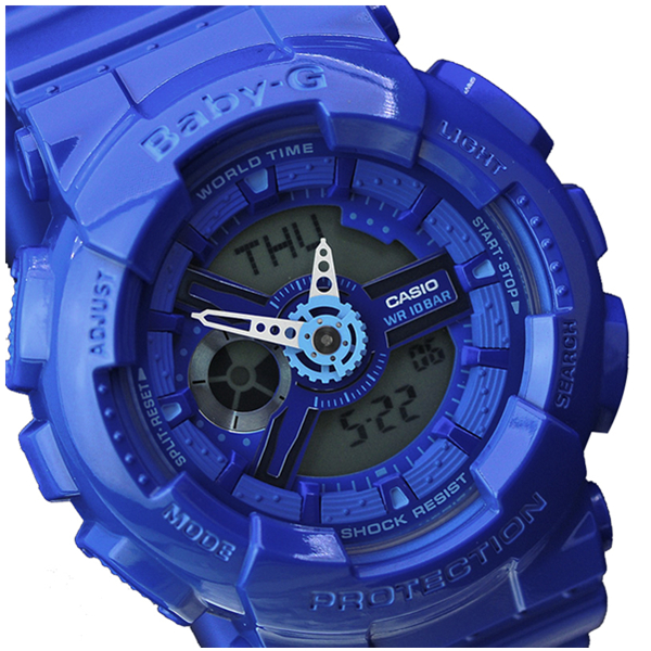 炫酷蓝街头风！卡西欧(CASIO)手表 双显 时尚运动男表