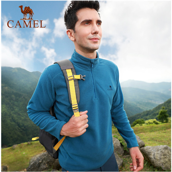 保暖舒适！骆驼户外抓绒衣男女摇粒绒半开衫加厚保暖衣