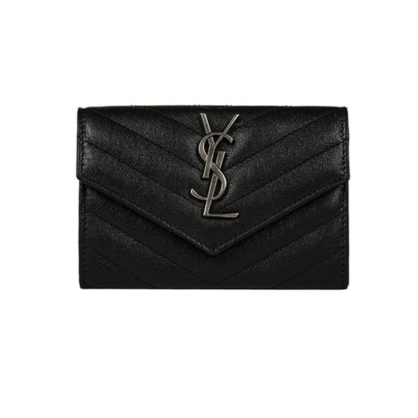 經(jīng)典氣質(zhì)！SAINT LAURENT PARIS圣羅蘭黑色女士錢包