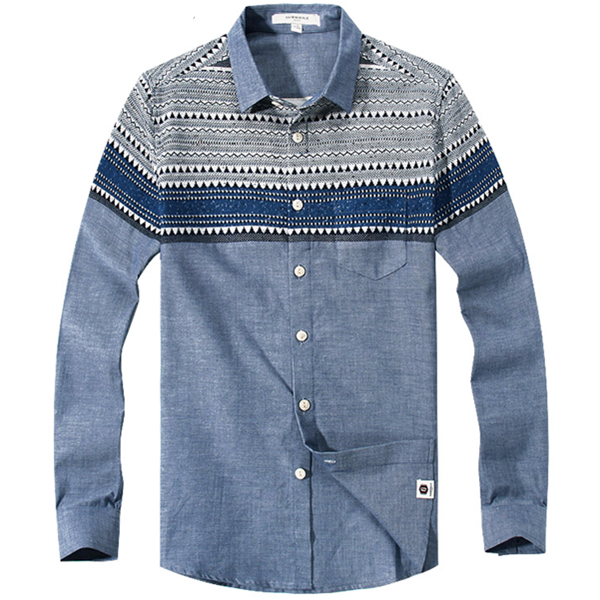 时尚简约！马克华菲长袖衬衫716303017500