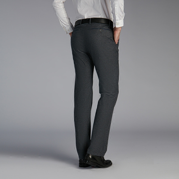 商场同款！劲霸花色肌理商务中腰休闲裤