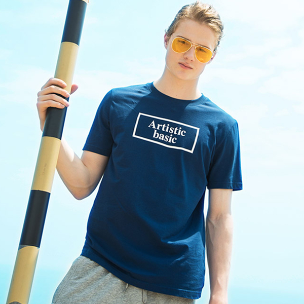 夏季潮流！真维斯修身字母纯棉T恤71-173001