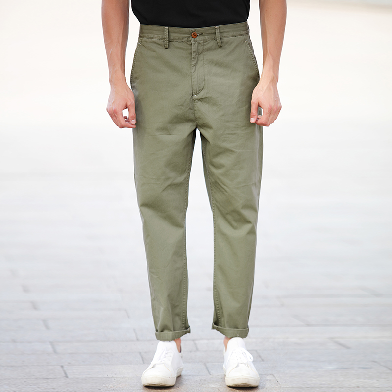 休闲百搭！Lee舒适棉质休闲九分裤L270422SK3WR