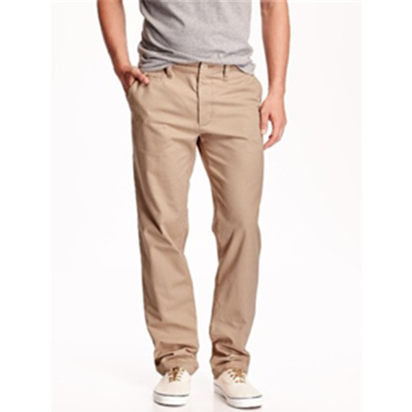 时尚休闲！Old Navy纯棉中腰直筒休闲裤919385