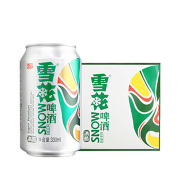 麦香浓郁！雪花啤酒冰酷拉罐330ml*24罐/箱