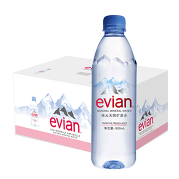 法国进口！依云 矿泉水500ml*24/箱