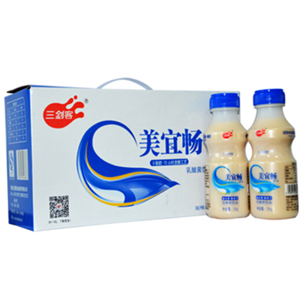 全能营养！三剑客美宜畅乳酸菌牛奶338ml*10整箱装