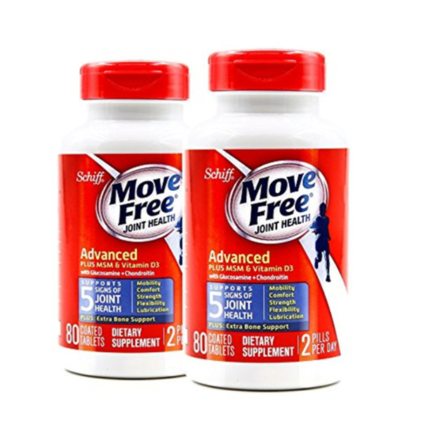 加强修复！旭福维骨力氨糖软骨素钙加维D片蓝瓶加强版 2*80粒