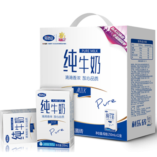 滴滴香浓！完达山纯牛奶250ml*12盒/礼盒装