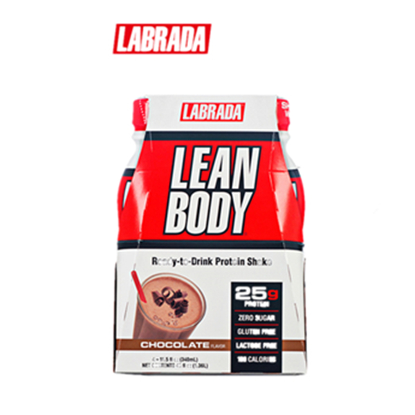 营养可口！ 美国LABRADA即饮代餐奶昔 多口味 340ml*4瓶/盒