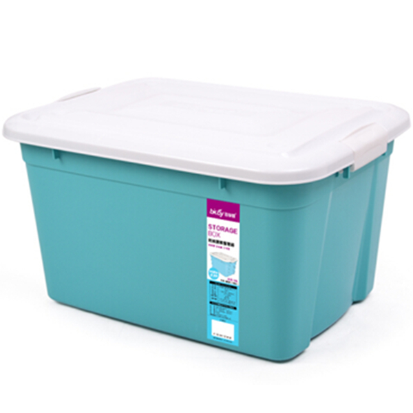 一箱多用！百草园塑料整理箱收纳箱大号60L 2个装