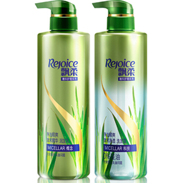 净油顺爽！飘柔无硅油洗发水530ml+护发素530ml套装