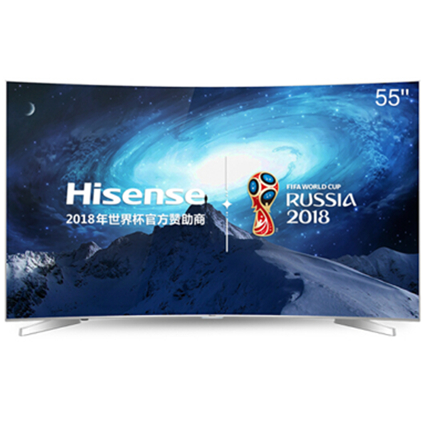 超薄机身！海信LED55EC780UC 55英寸曲面4K智能平板电视