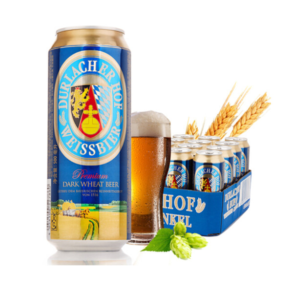 醇厚浓香！德拉克小麦黑啤酒500ml*24听 浑浊型