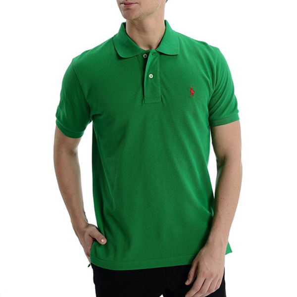 時尚綠色！POLO RALPH LAUREN拉夫·勞倫男士綠色小馬標(biāo)POLO衫