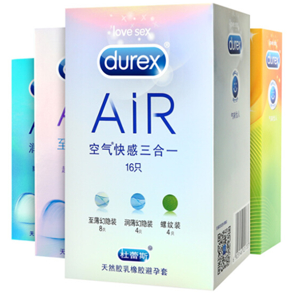 七夕好货！杜蕾斯超薄 AiR空气快感三合一16只装