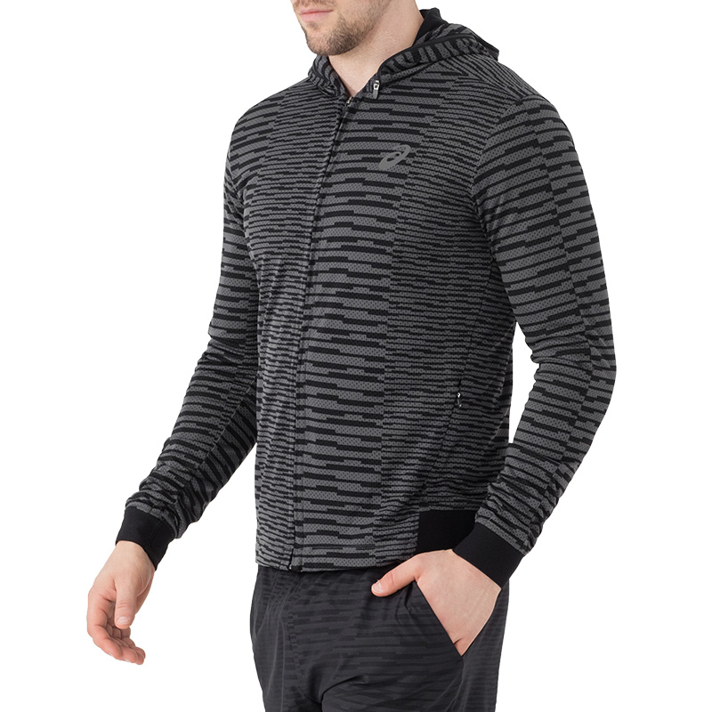 轻质透气！ASICS亚瑟士fuzeX男式网眼夹克142582