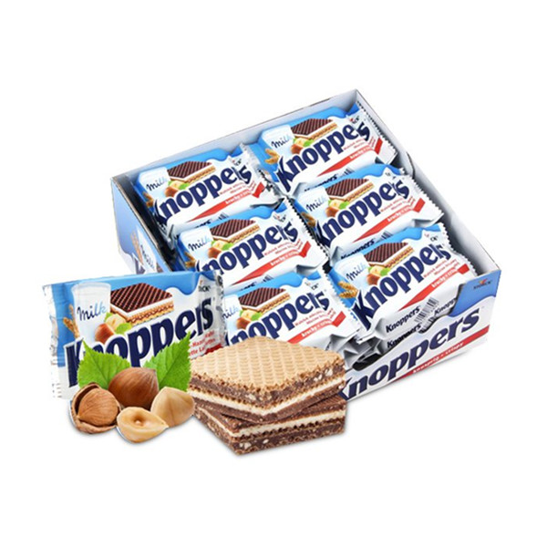 低糖低脂！Knoppers榛仁威化饼干24包装