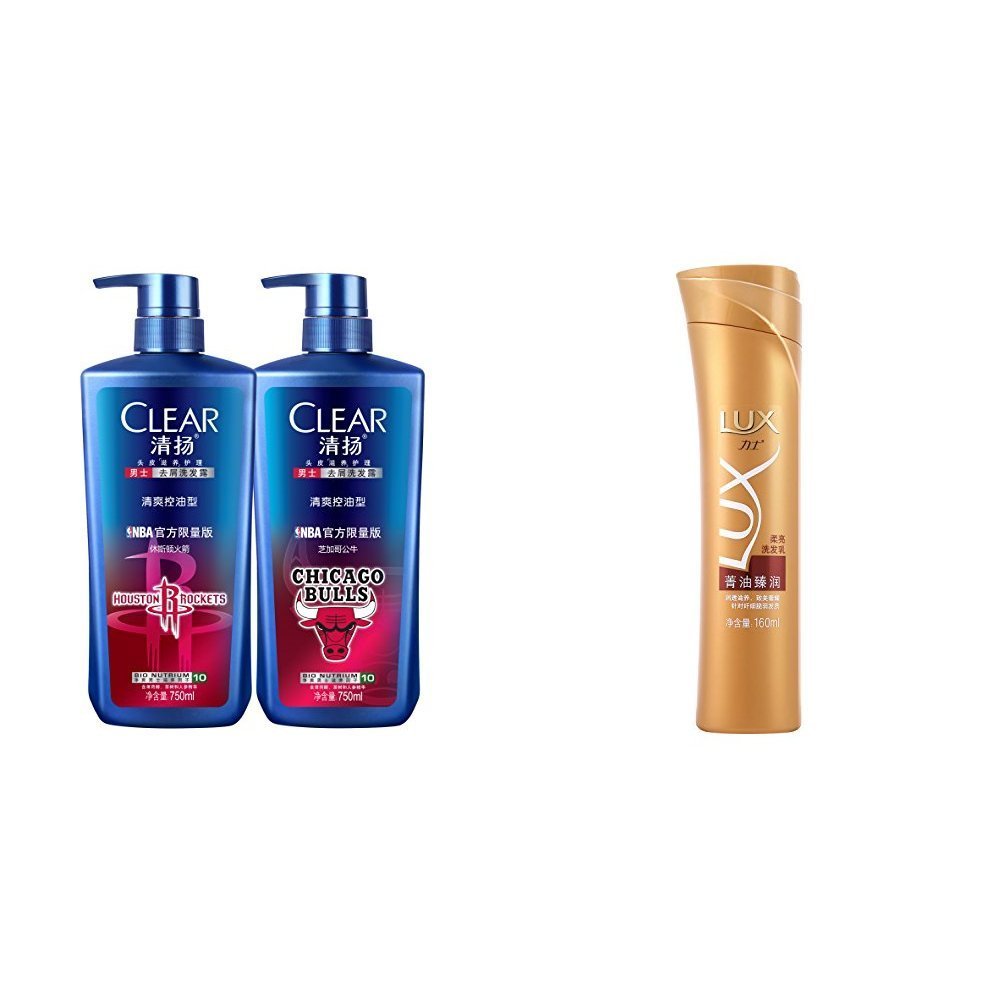 NBA限量版！清扬去屑洗发水750ml'2+力士洗发乳160ml