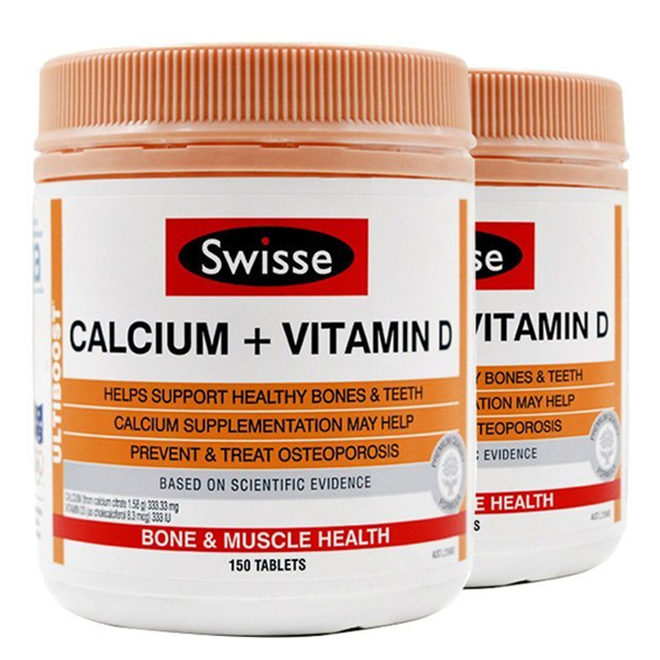 骨骼保健！Swisse钙+VD片150粒*2瓶