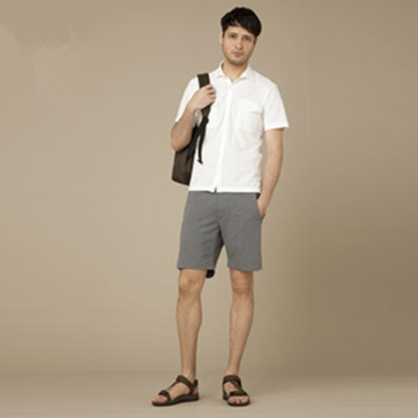 简约舒适！GU百搭圆领大气纯色衬衫短袖上衣285558