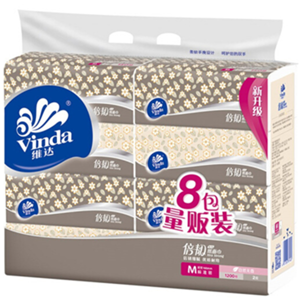 倍韧细密！维达倍韧2层150抽软抽*8包