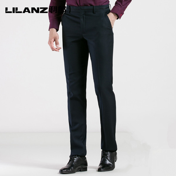 笔挺帅气！利郎商务休闲无褶西裤