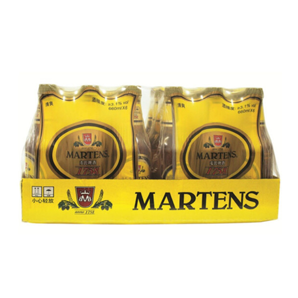 比利时进口！麦氏 1758 8&deg;P 清爽啤酒 660ml*24瓶