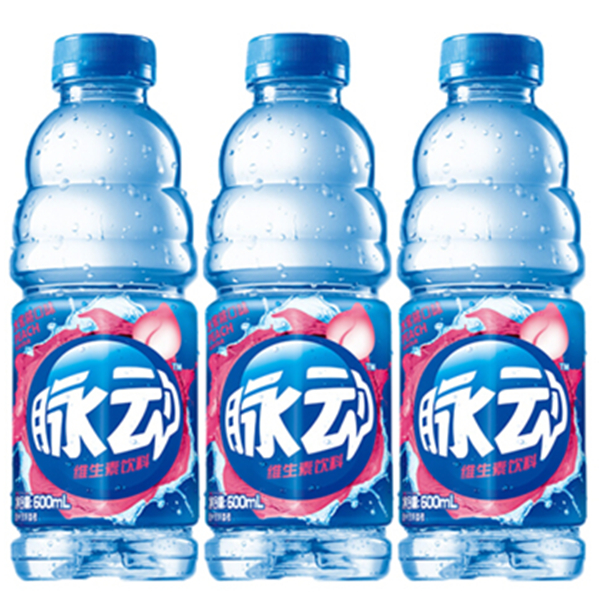 清爽活力！脉动维生素饮料水蜜桃味600ml*4瓶