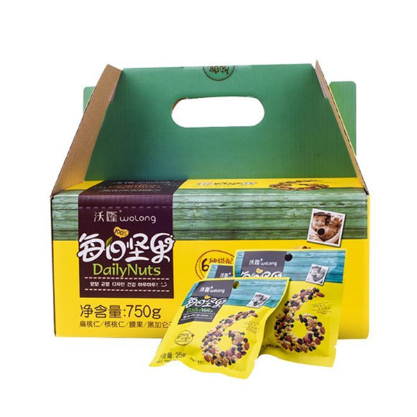 营养美味！沃隆每日坚果大礼包(原味混合果仁) 25克*30包