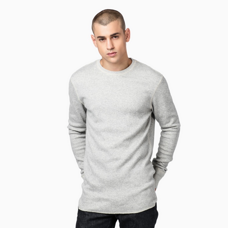 99聚划算！Levi's李维斯男士灰色圆领长袖T恤19338-0005