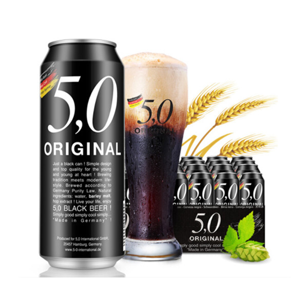 原装进口！5.0 ORIGINAL黑啤啤酒500ml*24听
