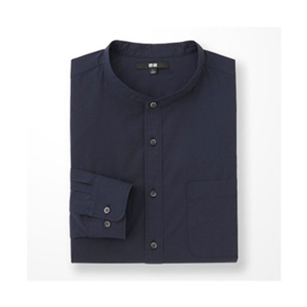 99聚划算！优衣库优质长绒棉立领衬衫(长袖)191594