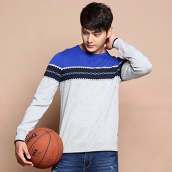 99聚划算！真维斯时尚修身圆领胸间毛衣63-191511