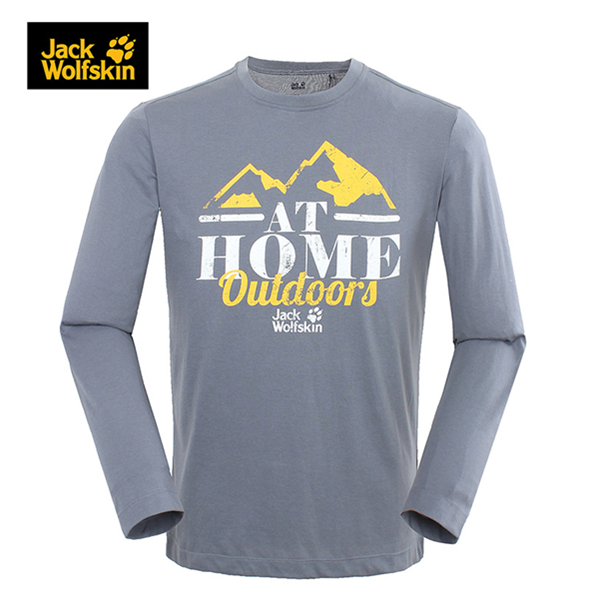 99聚划算！17秋冬新品Jackwolfskin狼爪透气耐磨舒适男士长袖T恤