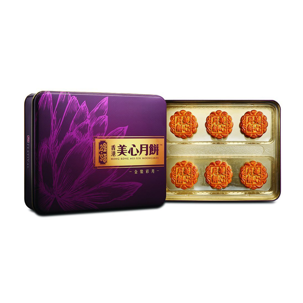 香港进口！美心月饼金装彩月礼盒420g