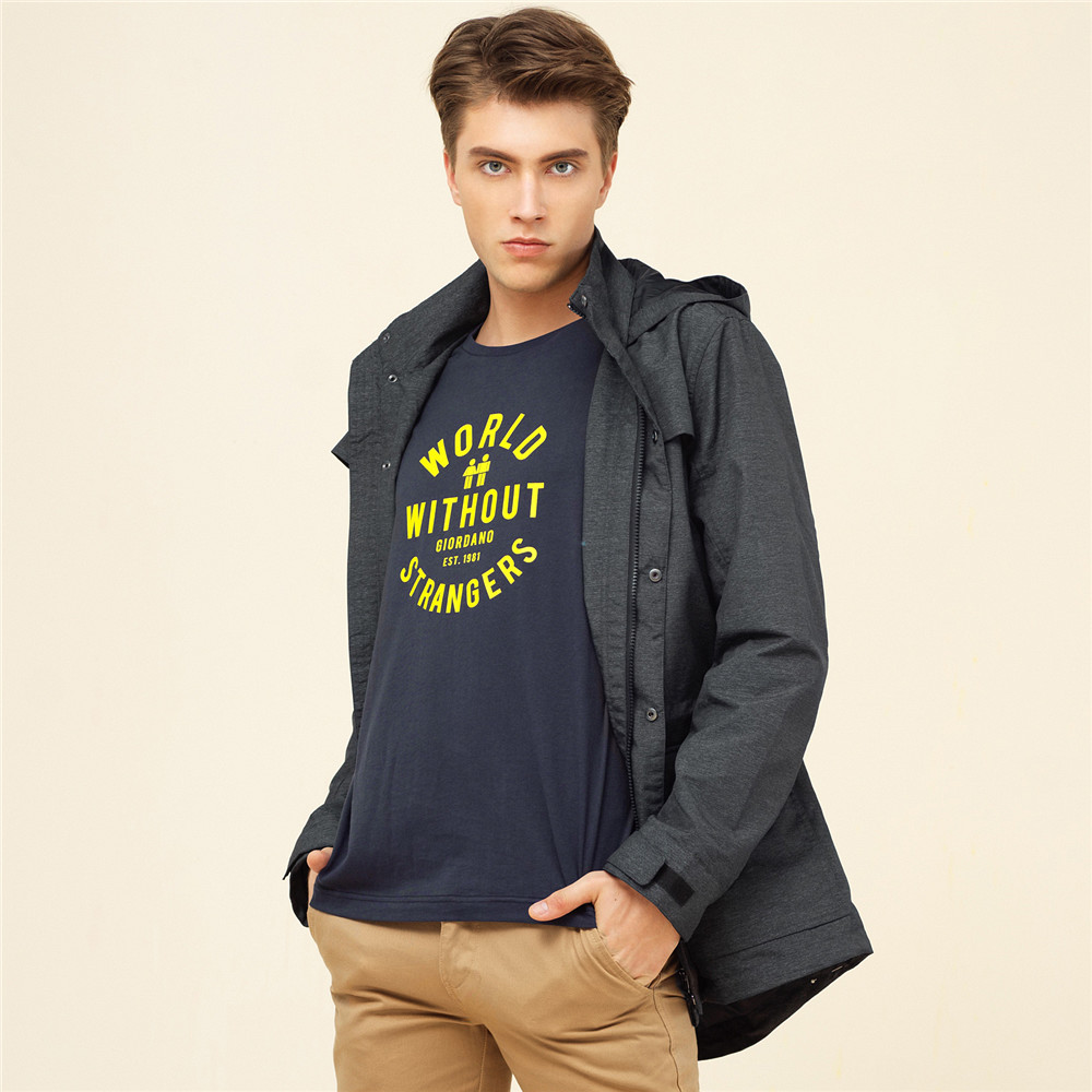 99聚划算！佐丹奴纯棉字母印花T恤98097604