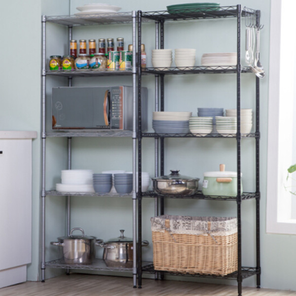 方便实用！心家宜 厨房置物架子 烤箱微波炉架五层金属货架