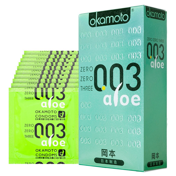 超薄品质！Okamoto冈本避孕套超薄003芦荟10片装