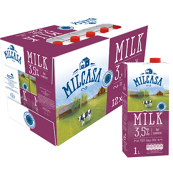 能量满满！MILCASA美莎全脂纯牛奶1L*12盒