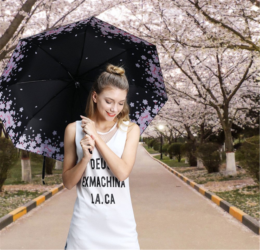 开放自如！Yandex 创意折叠樱花伞