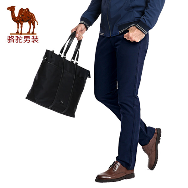 超值精选！骆驼正品纯色直筒男裤休闲裤