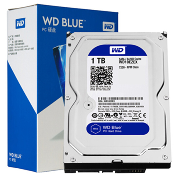 经典蓝盘！西部数据1TB SATA6Gb/s台式机硬盘WD10EZEX
