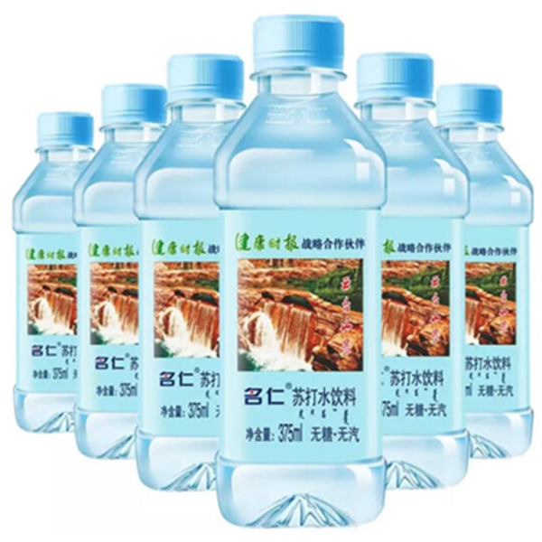 品质饮品！名仁无糖无汽苏打水375ml*6瓶/包