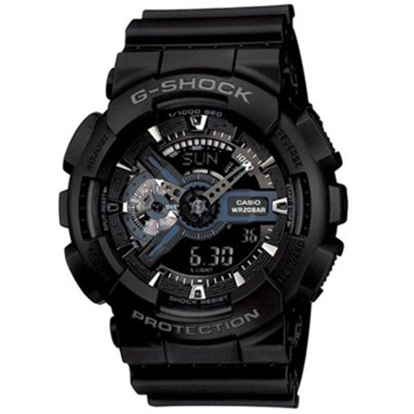 炫酷黑色！CASIO卡西欧G-SHOCK系列电子男士手表GA-110-1B