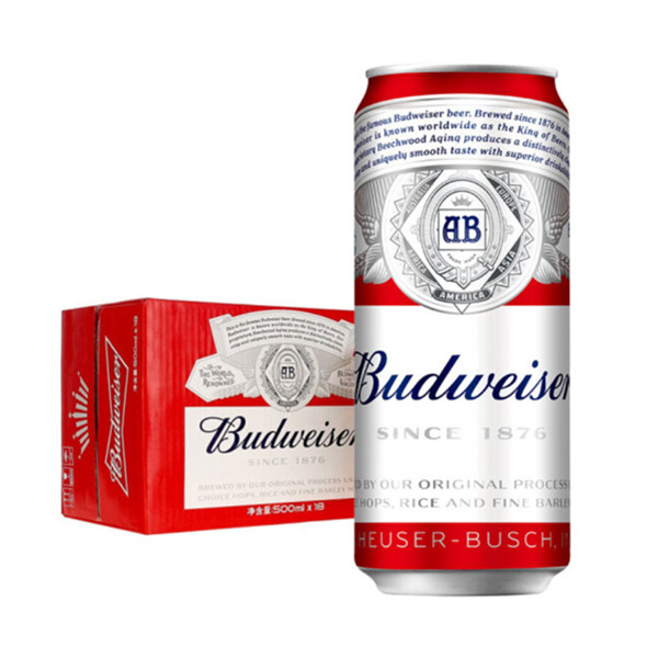 银牌会员！百威啤酒500ml*18听