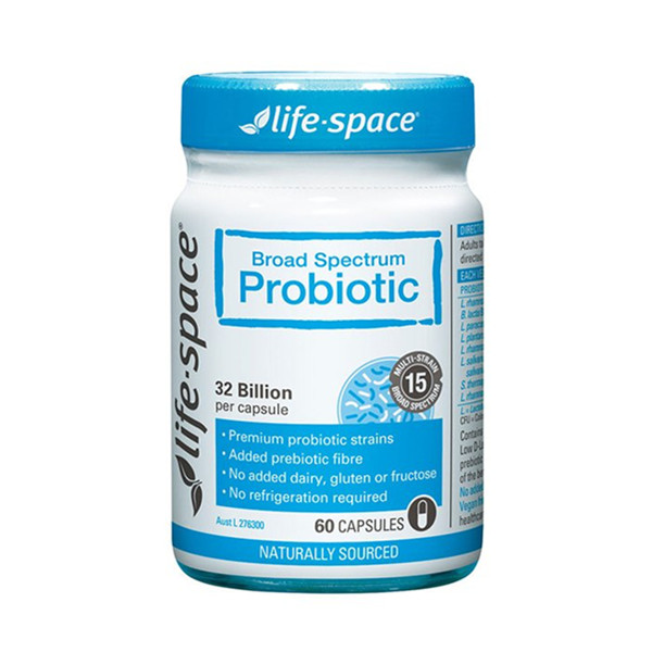 肠道健康！life space成人广谱320亿益生菌胶囊60粒/瓶
