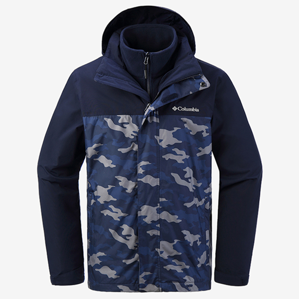迷彩拼接！Columbia哥伦比亚三合一冲锋衣PM7889