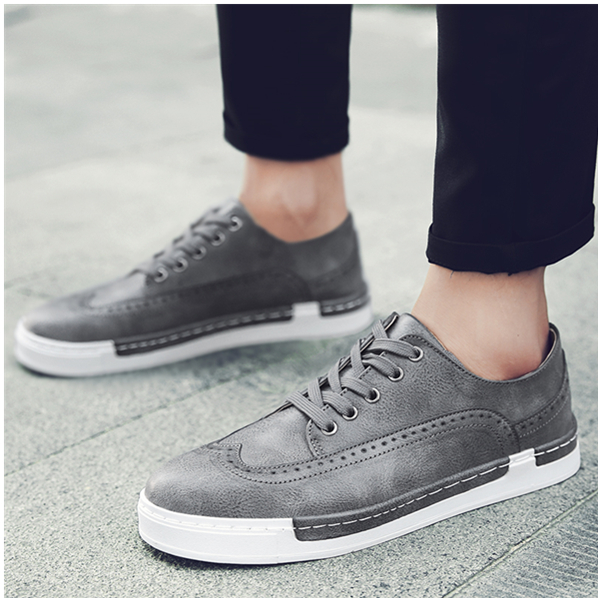 潮流舒适！南极人（Nanjiren）休闲鞋男鞋韩版时尚布洛克板鞋