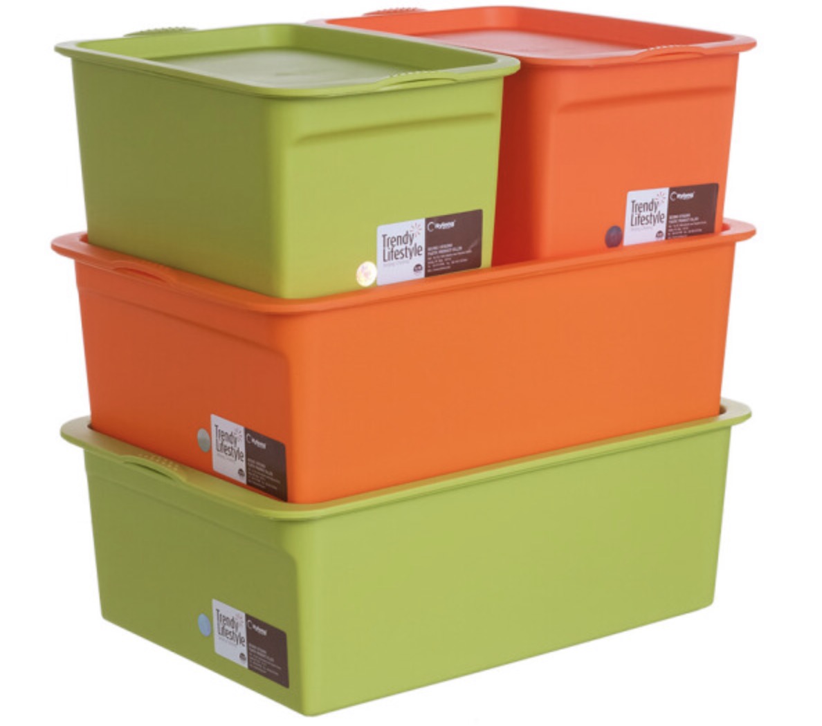 结实耐用！禧天龙Citylong塑料收纳盒4件套